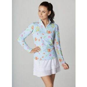 IBKUL Crystal Pleated Skort in White